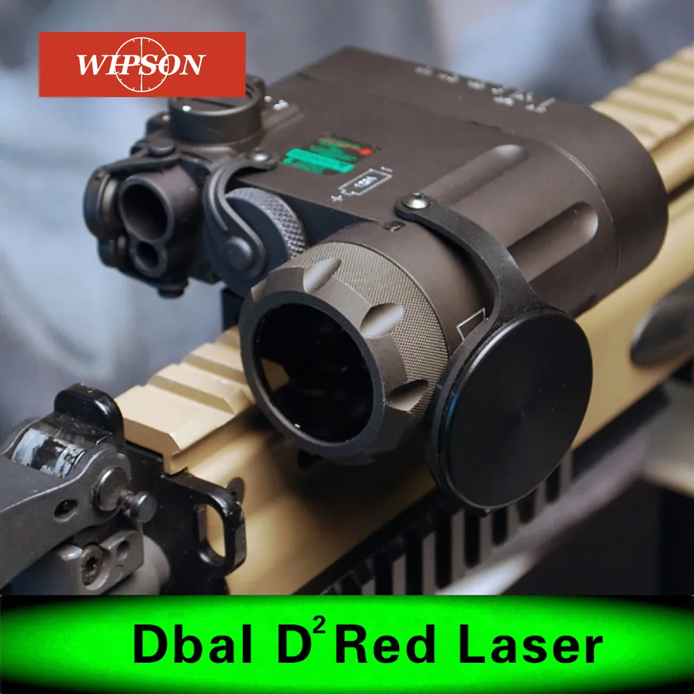 Airsoft Flashlight IR Laser LED Torch DIAL-EMKII W / Multifunctionele Tactical IR Illuminator DBAL-D2 Batterijcase
