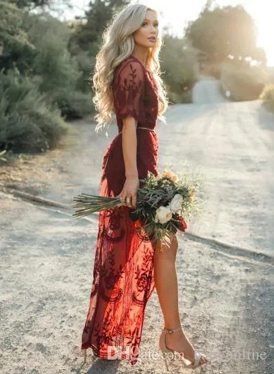 knee length dresses for ladies Boho Lace Wedding Dress, 6 Weeks / 8 main image 0