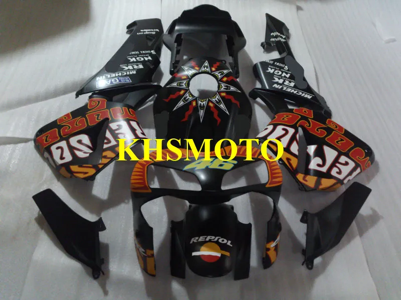 Kit carenatura moto per Honda CBR600RR 03 04 CBR 600RR F5 2003 2004 05 CBR600 ABS arancione nero opaco Set carenature + Regali HG35