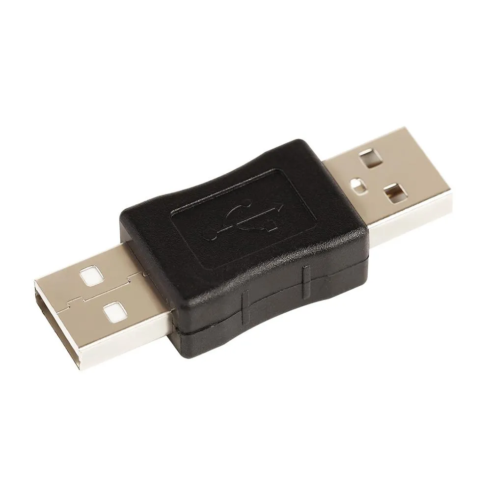 ZJT48 Новый высокоскоростный USB 2.0 Мужчина -USB -мужской конвертер адаптер Classic Simple Design Black