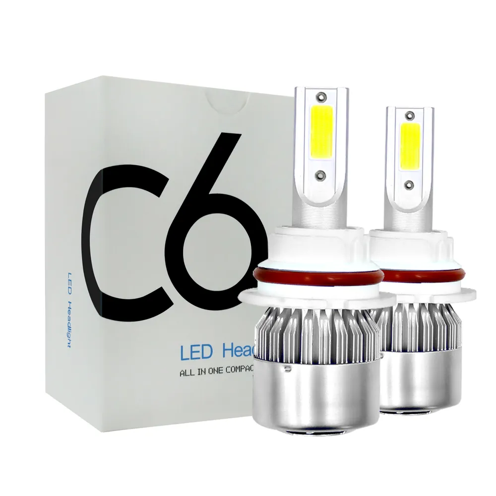 Winsun C6 H1 H3 LED المصباح Hulblight 9004 LED أضواء السيارة H4 880 H11 HB3 9005 HB4 9006 H13 6000K 72W 9V 36V 8000LM السيارات المصابيح الأمامية