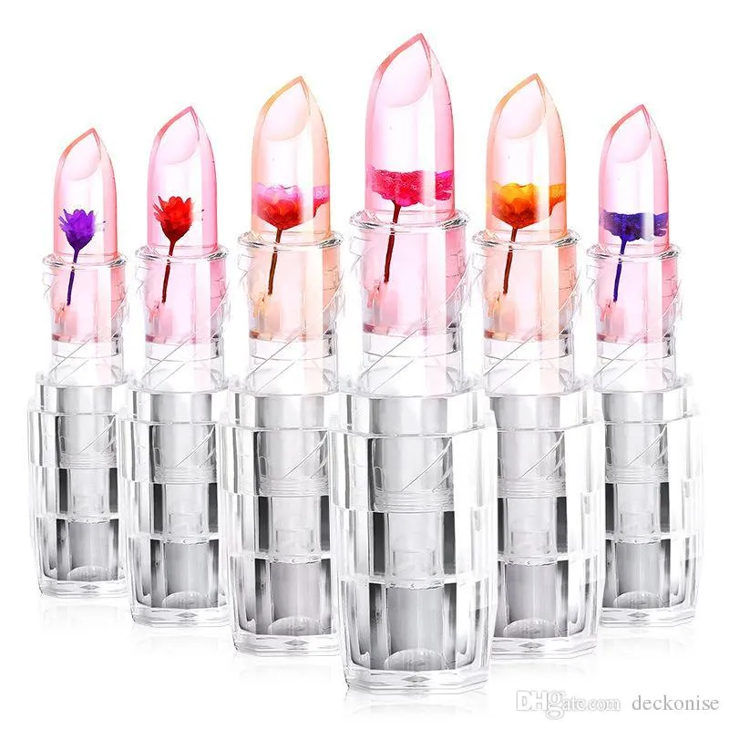 Novo batom Long Longing Maquiagem Hidratante Transparente Magic Magic Flower Color Mudando Batom Lip Kit