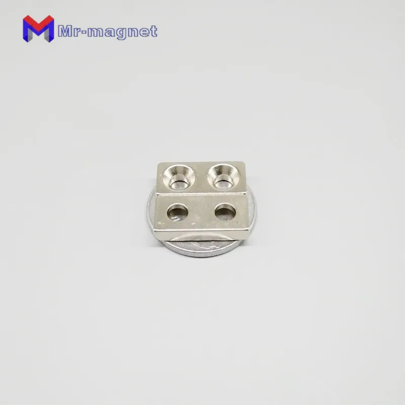 10pcs/lot magnets 20x10x4 5mm Hole 20x10x4-5 mm N35 Super Strong Rare Earth Ring Block Neodymium Magnet permanant kings