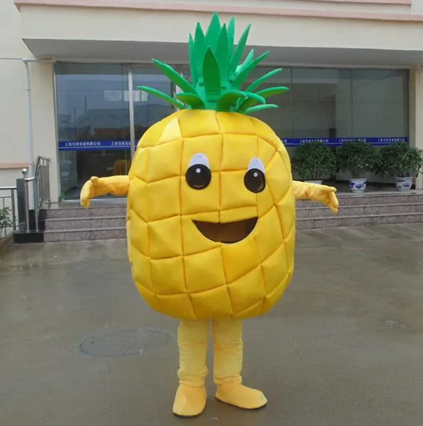 Profesjonalny Niestandardowy Ananas Mascot Kostium Kreskówki Owoce Charakter Odzieżowa Halloween Festiwal Party Fancy Dress