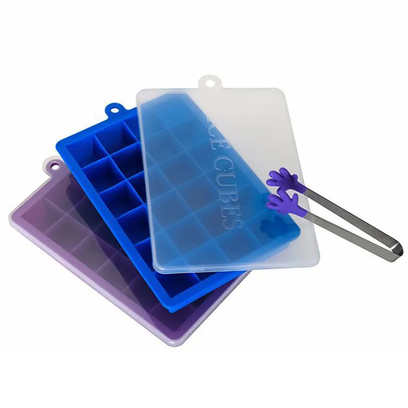 Ice Cube Mold Bar Kitchen Accessories 24 Holes DIY Creative Small Square Shape Silicone Ice Tray