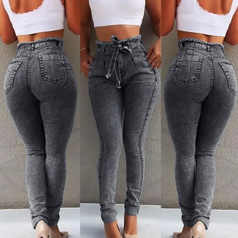 Jeans Mujeres 2021 Otoño Mujeres Plus Talla Largo Denim Lápiz Pantalones  Cintura Alta Cintura Elástica Pegado Encuadre De Cuerpo Entero Vaqueros  Mujer De 28,93 €