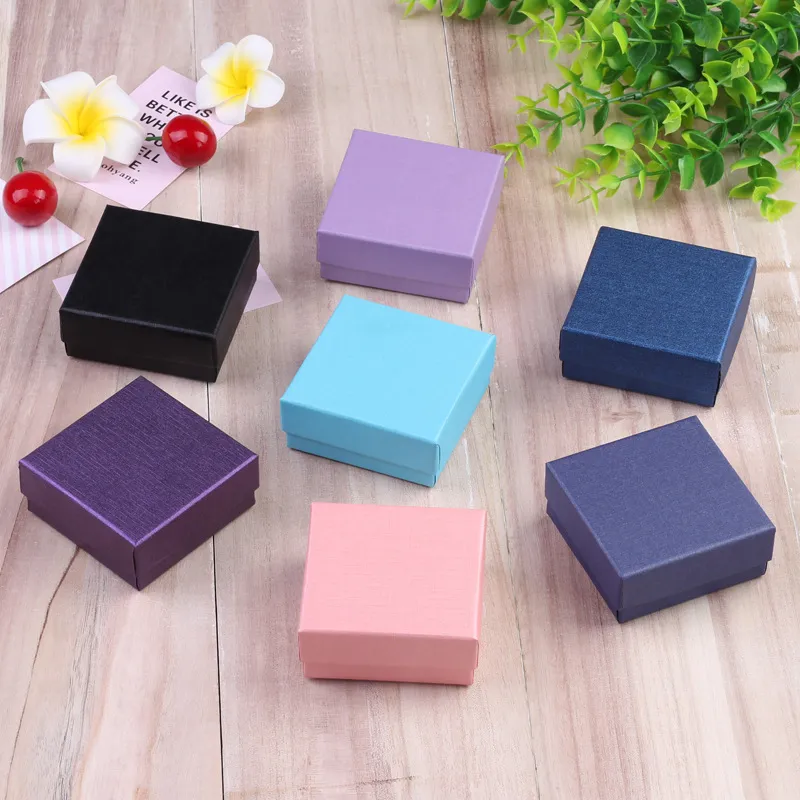 [DDisplay]7*7*3cm Lennie Pattern Jewelry Packing Box Birthday Gift Necklace Case Earring Studs Storage Box Rings Box Brooch Jewelry Display