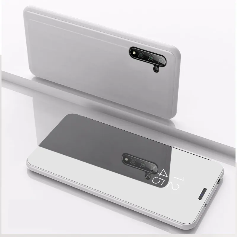 Galvanoplastie Miroir Flip Stand étui pour samsung Galaxy Note 10 Plus S9 S8 Note 9 A90 A70 A50 A20E A40 A60 A50