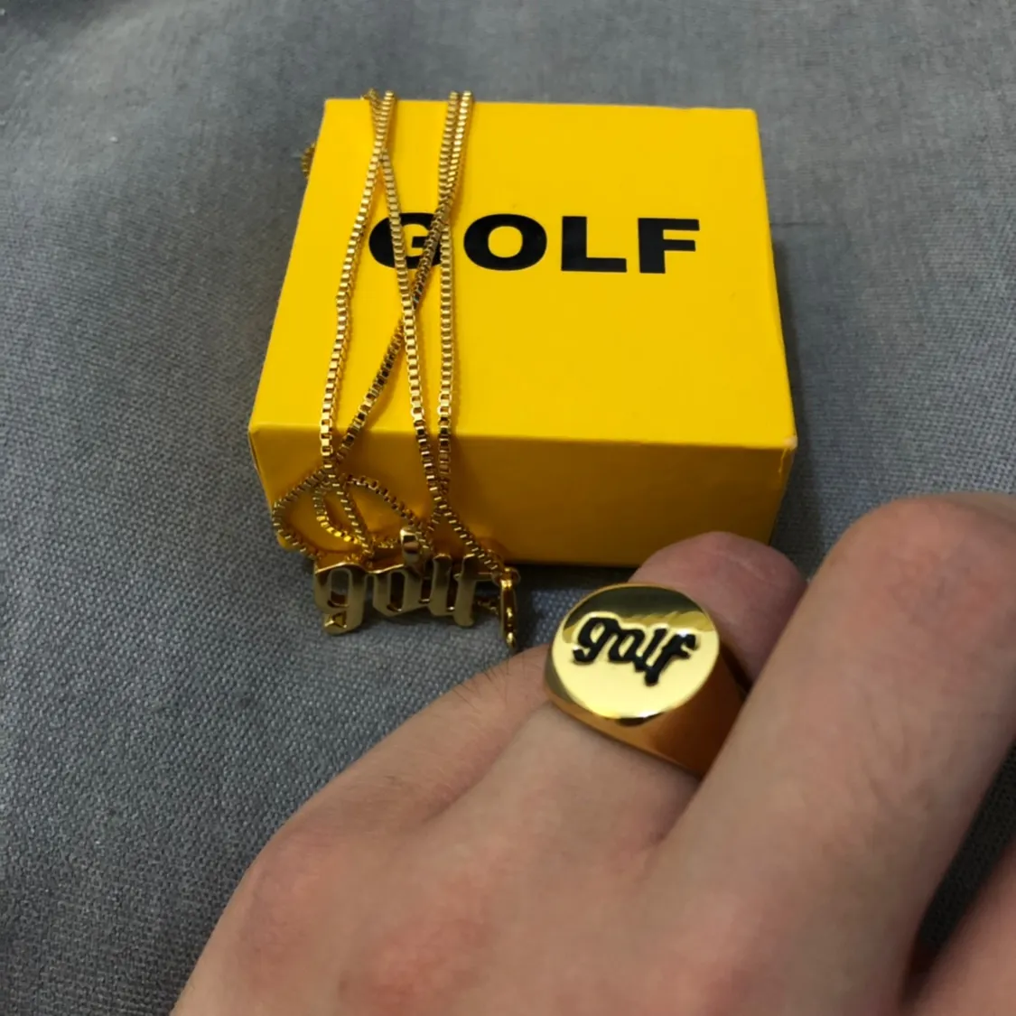 GOLF OLDE LOGO Tyler le créateur Bague Hip-hop Rap Mode Personnalité Rings1304344