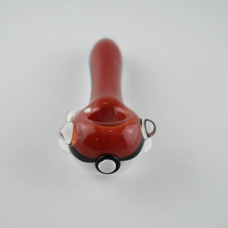 Glass Oil Burner Pipes Spoon Pipe Smoking Pipes 4.5" inch Colored Oil Burner Glass Pipes Thick Spoon Tobacco Smoking Hand Pipe Portable Pipe