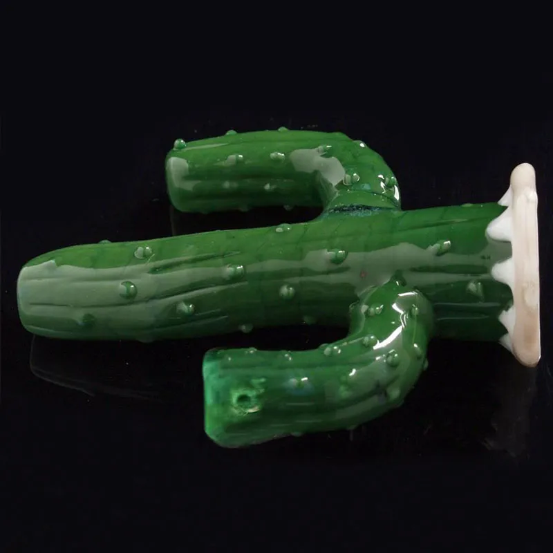 Wholesale Cactus Glass Hand Pipes Glass Smoking Pipe For Tobacco Herb Oil Rig Bong 108g Weight