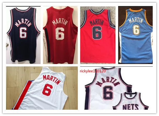 College Basketball Jersey Vintage New Jersey Kenyon 6 Martin Throwback Jersey Stitched Broderi Custom Made Size S5XL