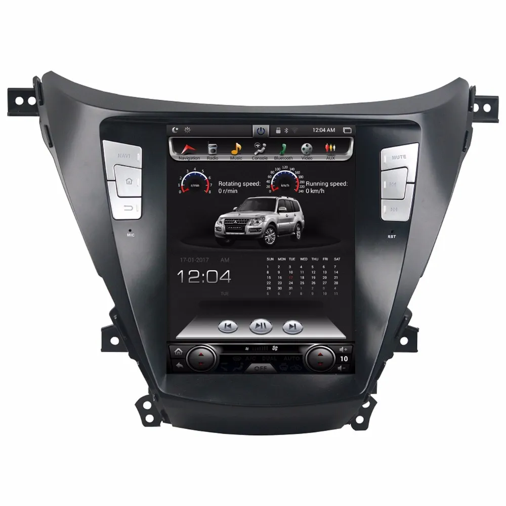 شاشة عمودية 10.3 "رباعية النواة أندرويد 7.1 راديو ستيريو سيارة GPS سيارة دي في دي لشركة هيونداي إلنترا 2014 2015 2016 Bluetooth WIFI USB