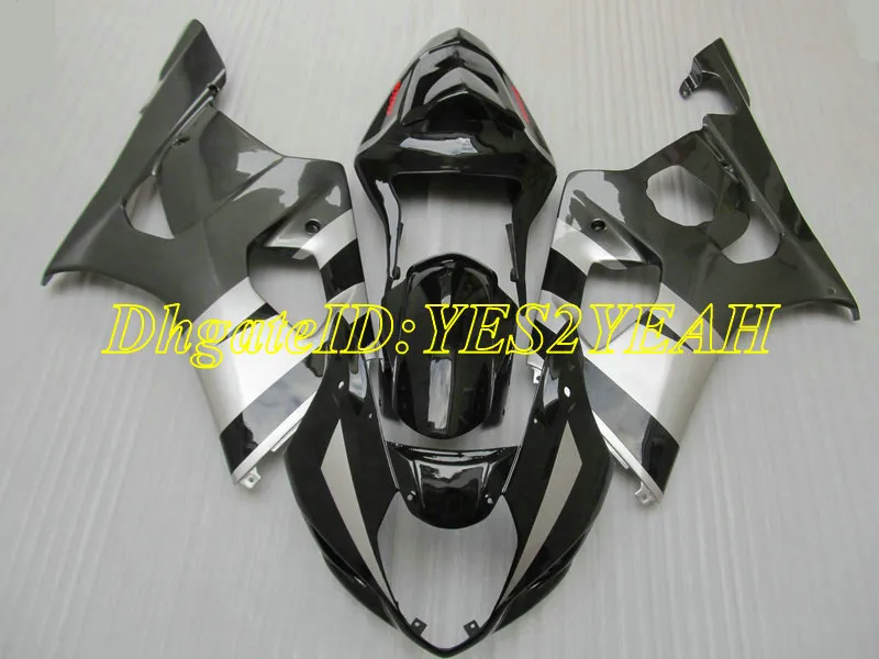 مجموعة قوالب حقن الحصري الحصرية لسوزوكي GSXR1000 K3 03 04 GSXR 1000 2003 2004 ABS فضي أسود Fairings set + Gifts SD21