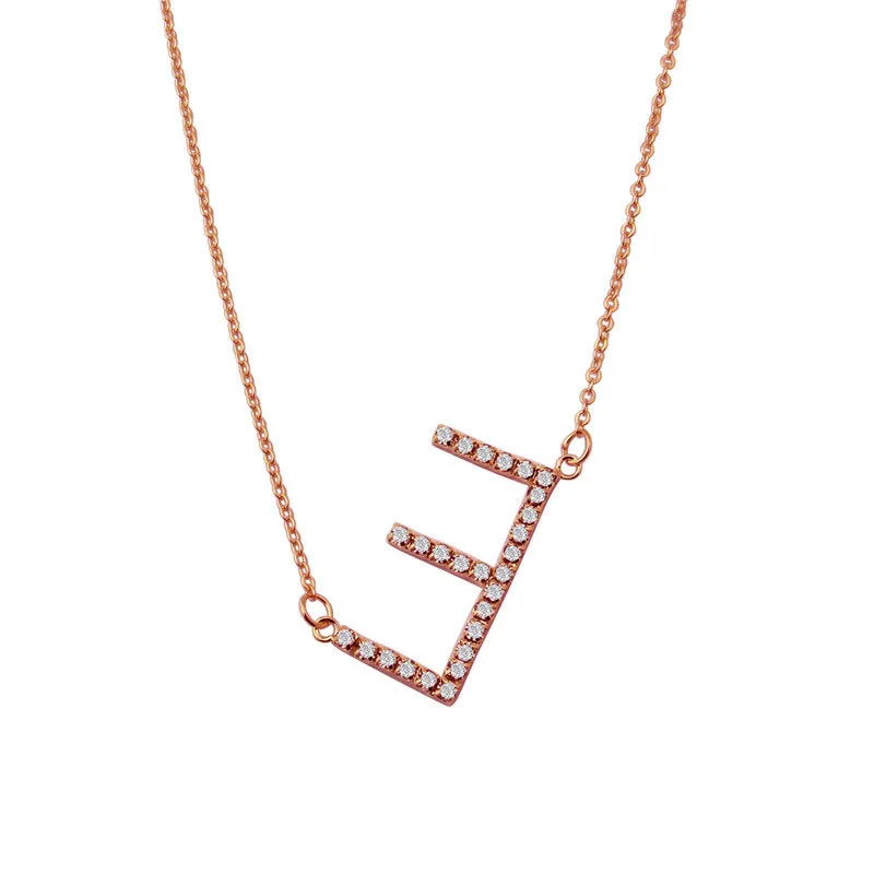 Colar do alfabeto do ouro para mulheres a-z carta de cristal pingente nome inicial jóias pave zirconia monogramas femininas colares geladas