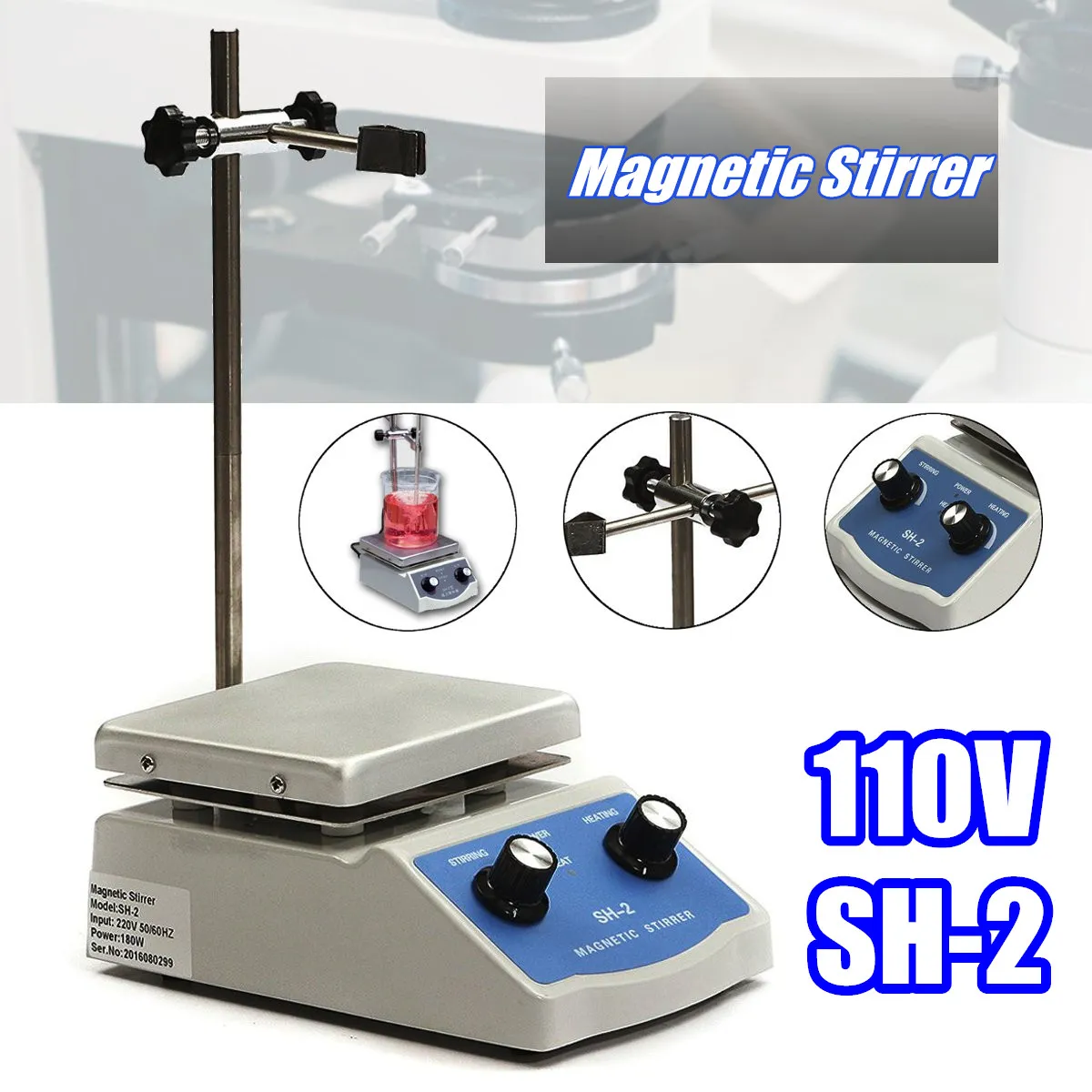 Lab Supplies Stirrer 110V/50Hz SH 2 Plate Stirring Machine