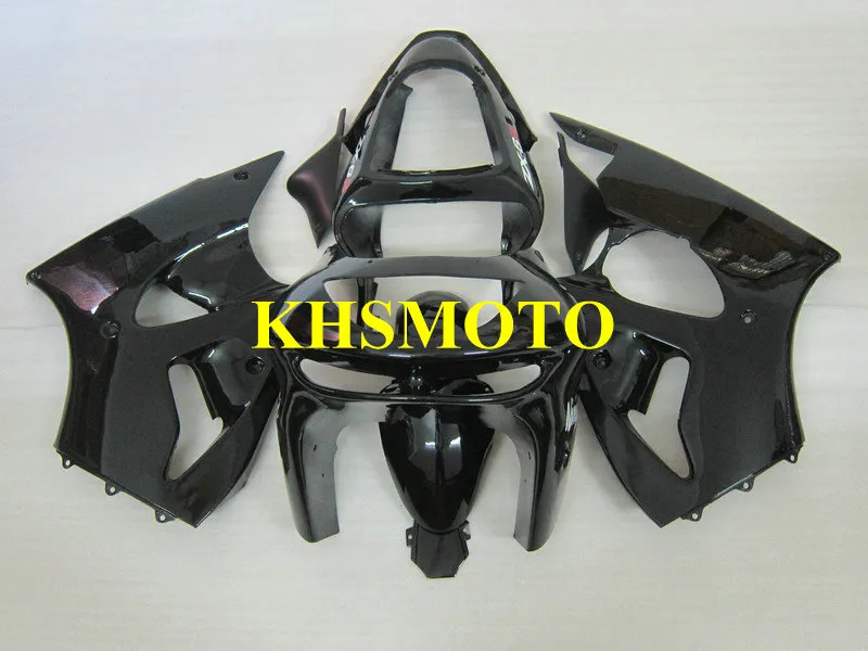 Kit de carénage de moto personnalisé pour KAWASAKI Ninja ZX6R 636 98 99 ZX 6R 1998 1999 Ensemble de carénages ABS noir brillant + cadeaux KP05