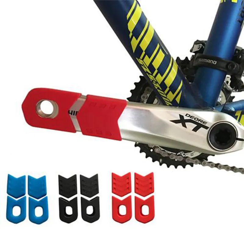 Akcesoria rowerowe 4PCS Crank Cover Silikon Ramię rękaw mtb MTB Cylling Crankset Protect ochraniacz korby bez poślizgu