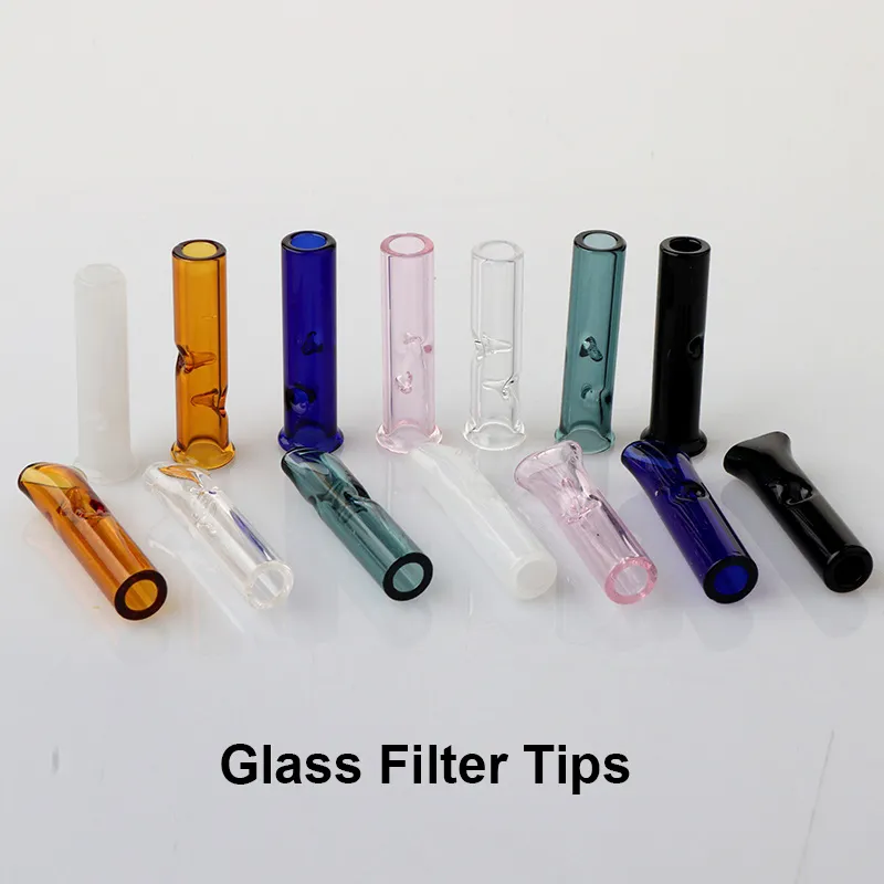 DHL Shipping!!! Glass Filter Tips With Round Flat Mouth For Tobacco Dry Herb RAW Rolling Papers Cypress Hill Cigarette Glass Filter Tips