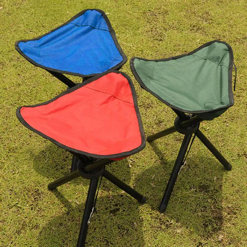 Mini chaise Pop-Up Portable légère et pliante, pour Camping, randonnée, tabouret pliable, trépied, siège pour Festival de pêche, pique-nique, barbecue, plage