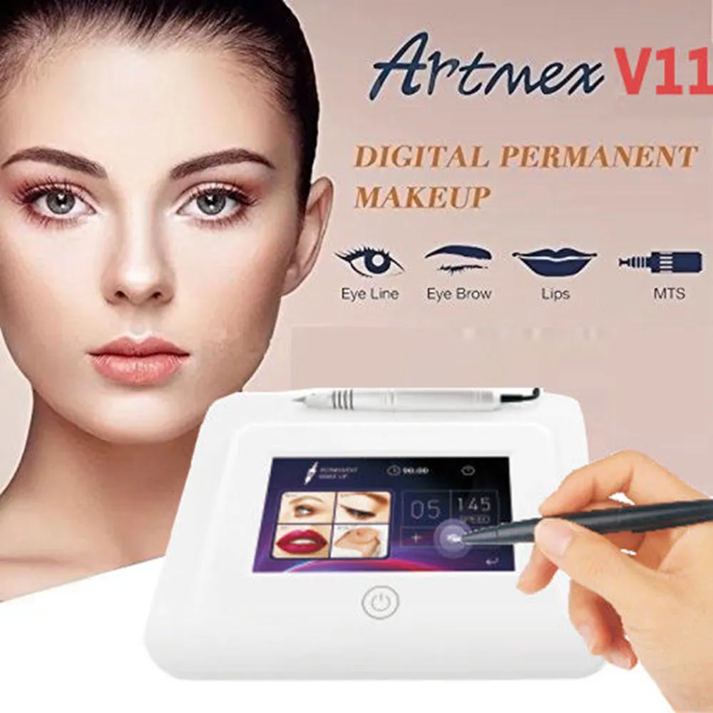 Set di macchinette per tatuaggi touch Artmex V11 touch digitale portatile per trucco permanente, penna rotativa per labbra, sopracciglia, sistema PMU MTS