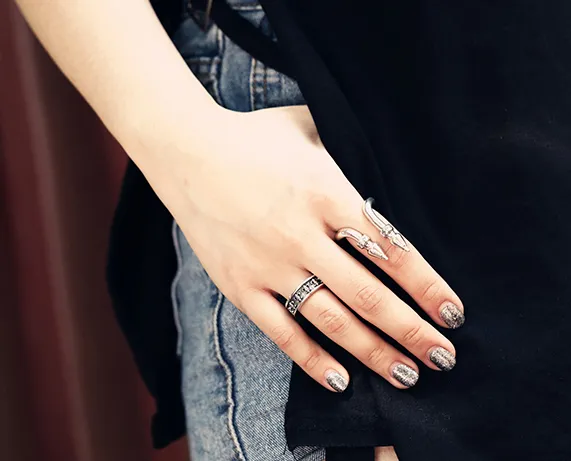 Мода-стерлингового серебра кольца тенденция личности ювелирные изделия панк стиль мужские и женские любители подарок хип-хоп крест стиль