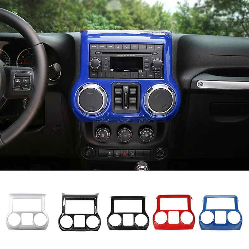 ABS Car Centralna Dashboard Pokrywa Pokrywa do Jeep Wrangler JK 2011-2017 Factory Outlet Samochód Wnętrze Akcesoria