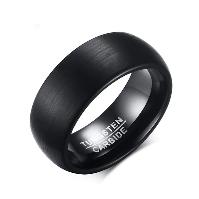 8mm herenmode matte ring 316L roestvrijstalen titanium ring heren trouwring sieraden maat 5-12