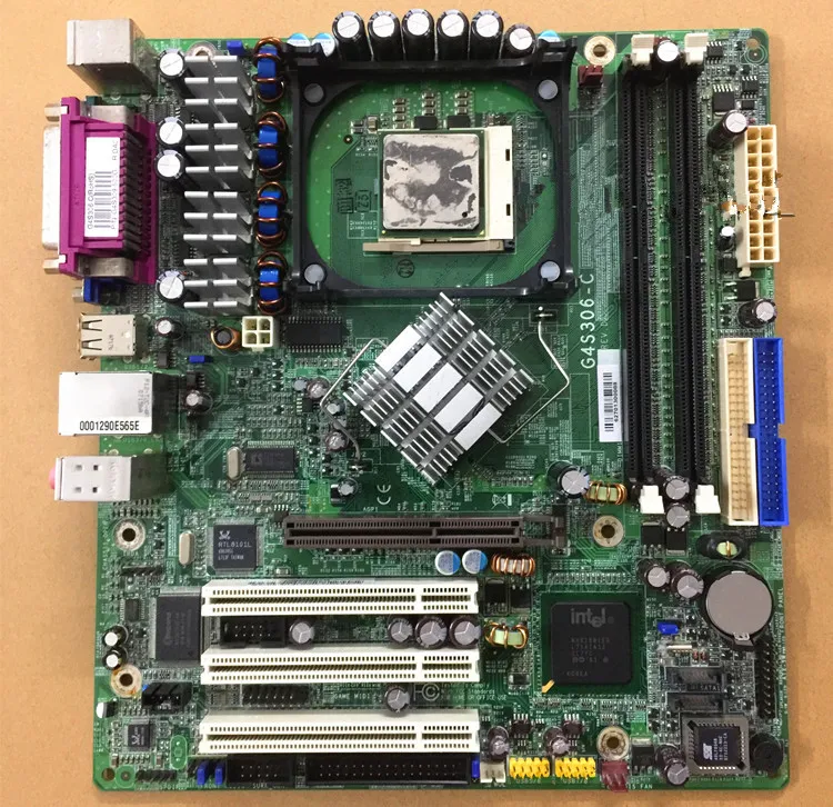 100% OK carte mère IPC intégrée d'origine G4S306-C carte mère industrielle ATX 2 * PCI 2 * COM 1 * LAN avec processeur RAM PGA478