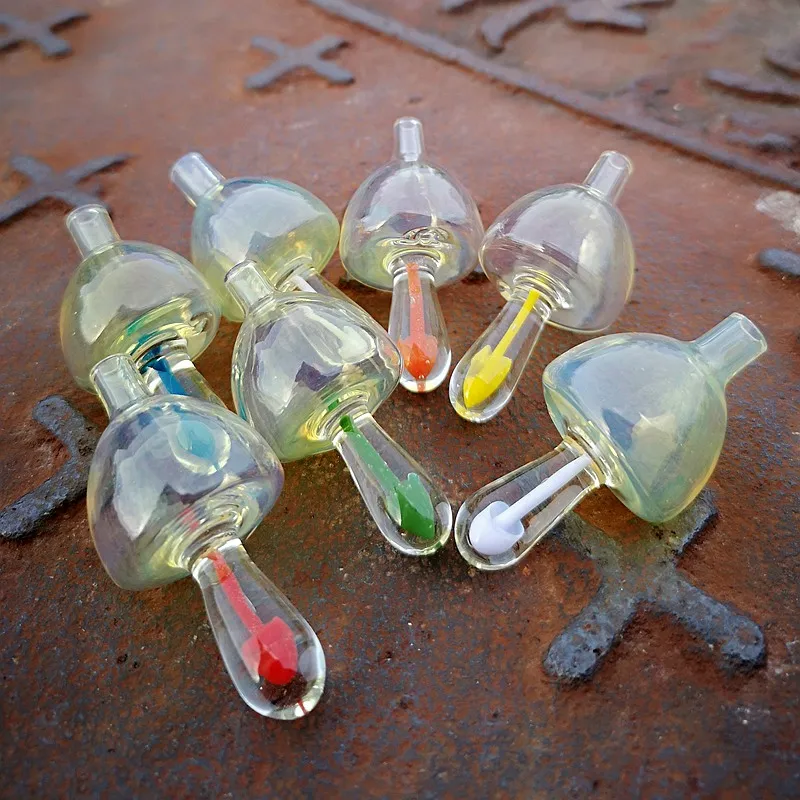 Heady Glass Carb Cap 5 Colors Carb Cap Smoking Accessories Unique Shape Colored Glass Dome For Quartz Banger Nails Smoke Accessories