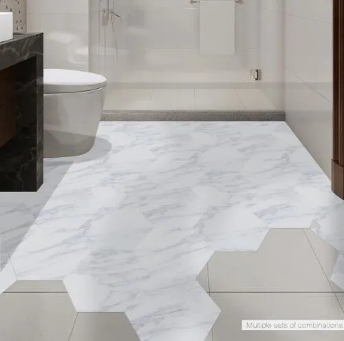Impermeável banheiro piso telha adesivo adesivo pvc mármore decalque peelstick adesivo antiderrapante decoração de entrada