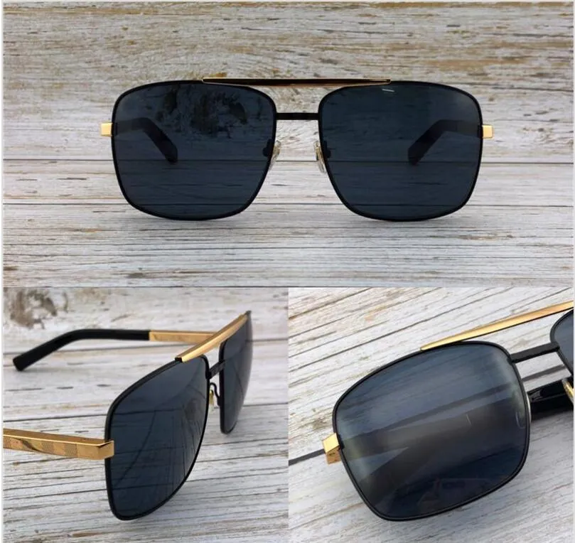 Designer de moda óculos de sol quadrado de metal quadro de duas cores clássico retro homens proteção ao ar livre UV400 Óspeias qualidade superior com laranja case1080