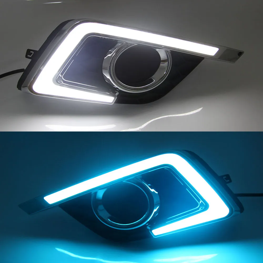 1 çift LED Gündüz Çalışan Açık Sarı Dönüş Sinyali Işık Tampon Nissan Sentra Sylphy 2016 2018 2018 2019
