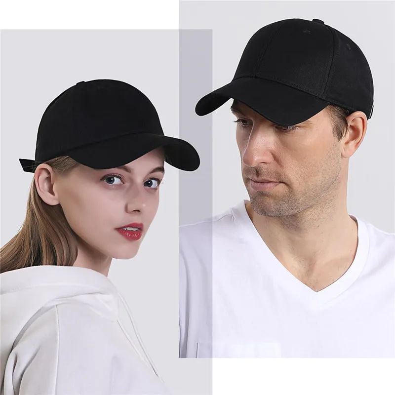 Klassieke Polo Style Baseball Cap Alle Cotton Made Verstelbare Pasters Mannen Vrouwen Lage profiel Zwarte Hoed Ongeruceerde Papa