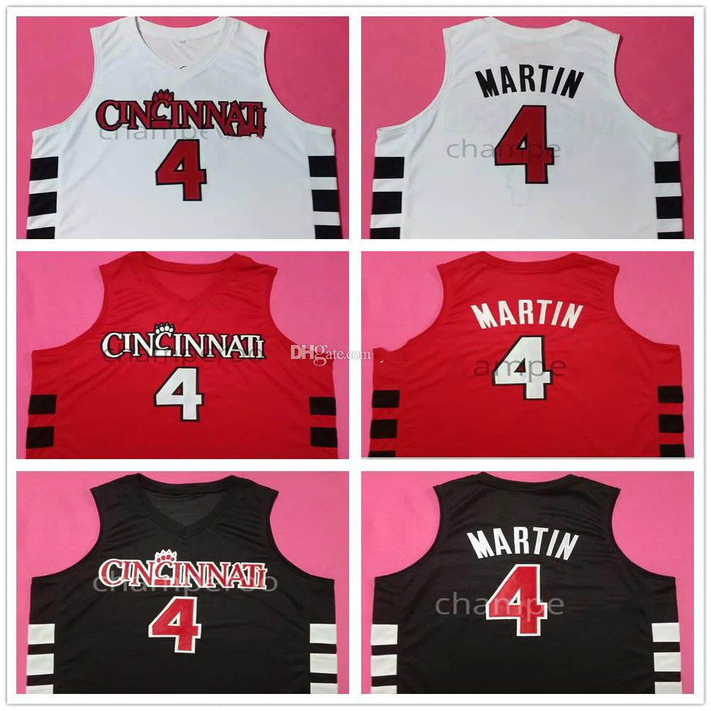 Kenyon Martin #4 Cincinnati Bearcats College Retro Basketball Jerseys Mens Stitched Custom Any Number Name