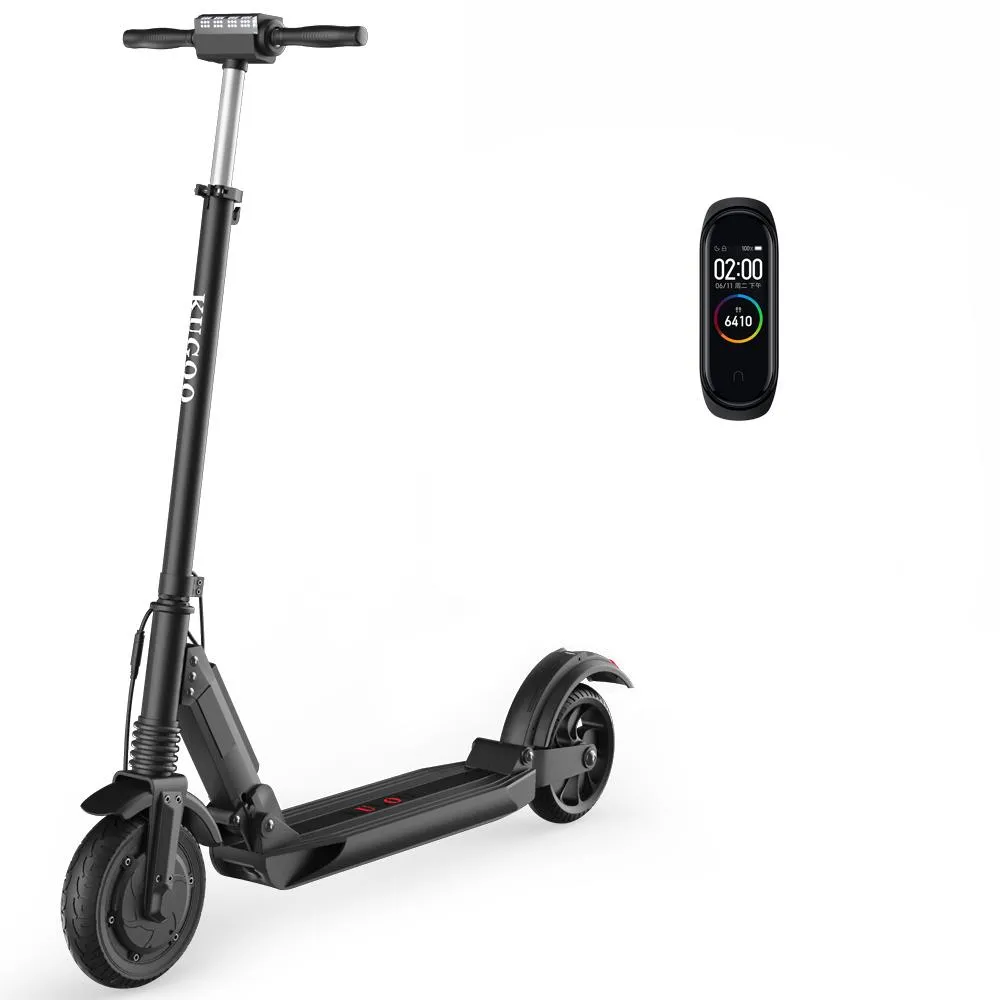 [Bundle Mi banda 4 inteligente Pulseira] KUGOO S1 Folding Scooter elétrico 350W Motor 3 velocidade Modos LCD Screen Display Preto