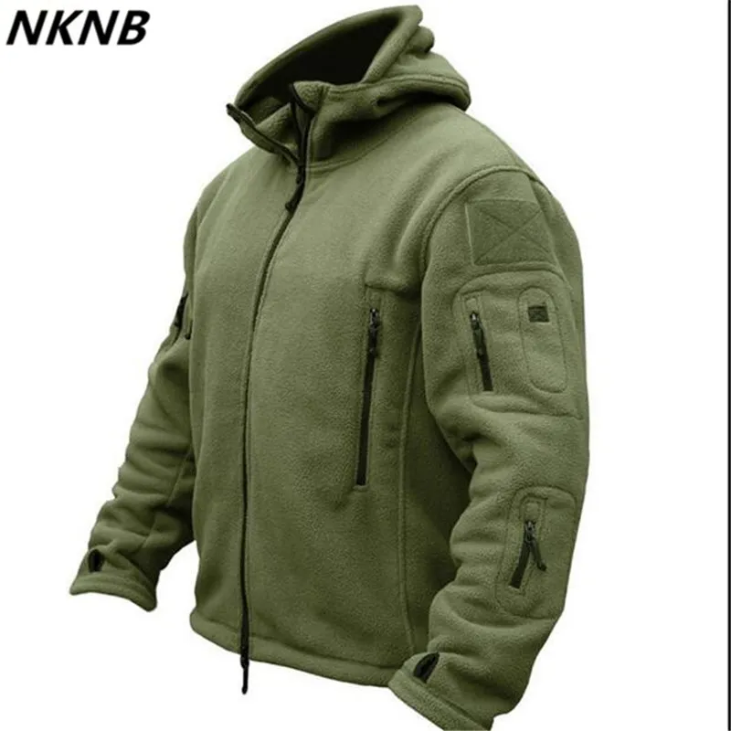 Man Fleece Tactical Softshell Jacket Polartec Thermal Polar Hooded Outerwear Coat Army Clothes