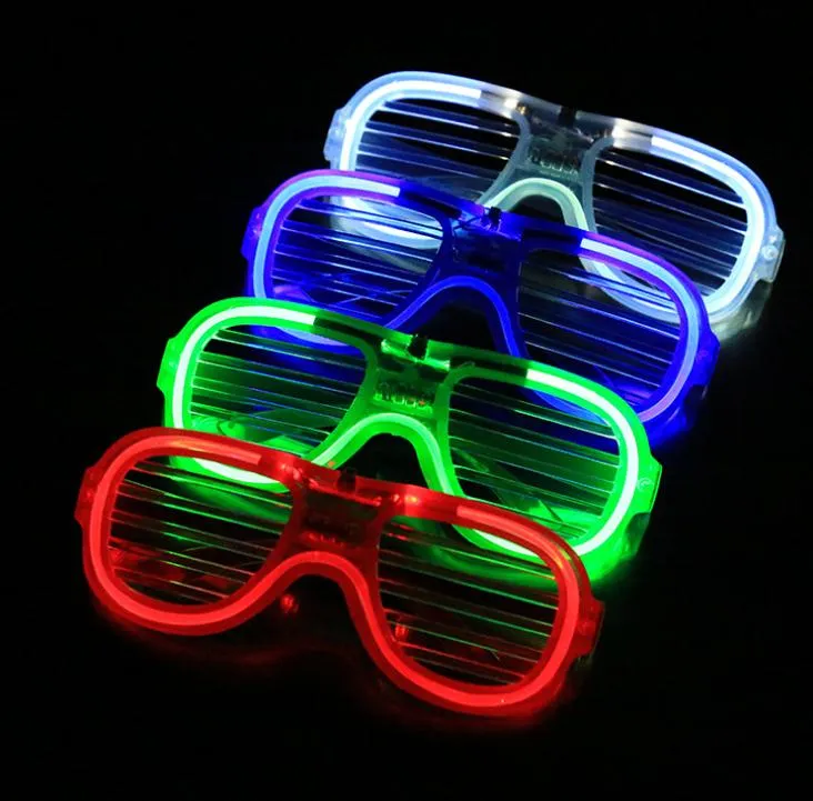 Halloween LED Obturateur Lunettes Pleine Lumière Obturateur Lunettes étoile Carré Trèfle Amour Verre mode pour Club Party Supplies SN1838