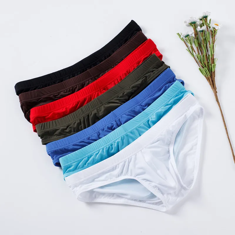 2019 Men Ice Silk Panties Underwear New Colors Erotic Briefs ...