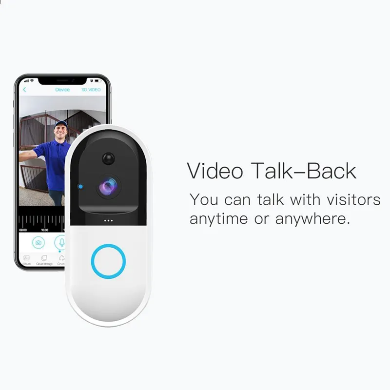 B50 Drahtlose Wifi Intercom Video Türklingel Kamera Set Türklingel Kameras Nachtsicht Infrarot Erkennung