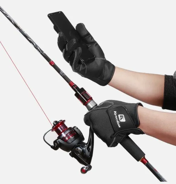 Sconto Guanti da pesca sportivi all'aperto con tre dita in nylon traspirante resistente all'usura Guanti touch screen AntiscivoloAllenamento yakuda fitness