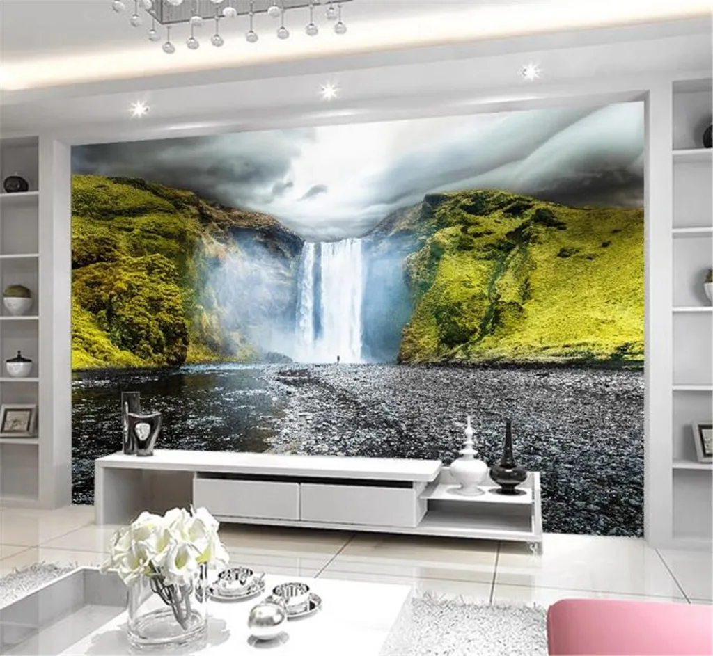 Custom Photo 3d Wallpaper великолепный водопад красивые и красивые декорации европейские и американские современные обои