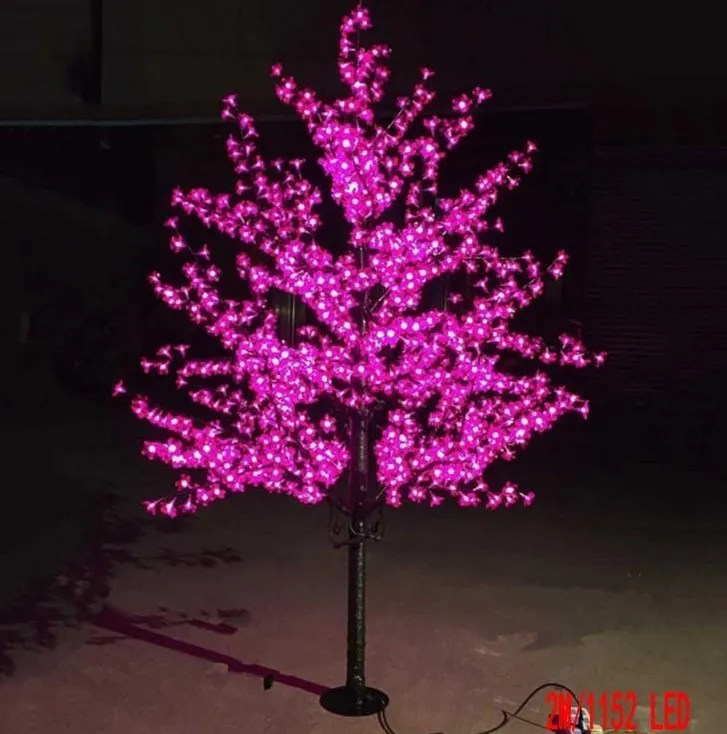 1.5м 1.8м 2м 3M Блестящая LED Cherry Blossom Christmas Tree Lighting Водонепроницаемый ландшафт сада лампы Украшение для Свадьба Декор LLFA