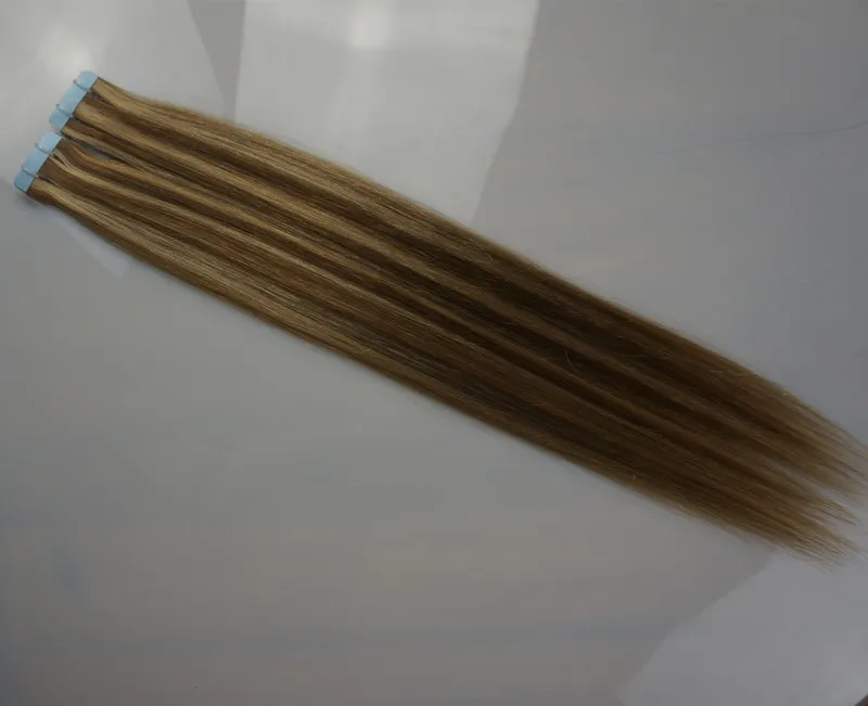 Longueur 16 "18" 20 "22" 24 "cheveux brésiliens trame de peau Remy Pu ruban sur 100% Extensions de cheveux humains 2 g/pc 40 pcs lot, livraison gratuite