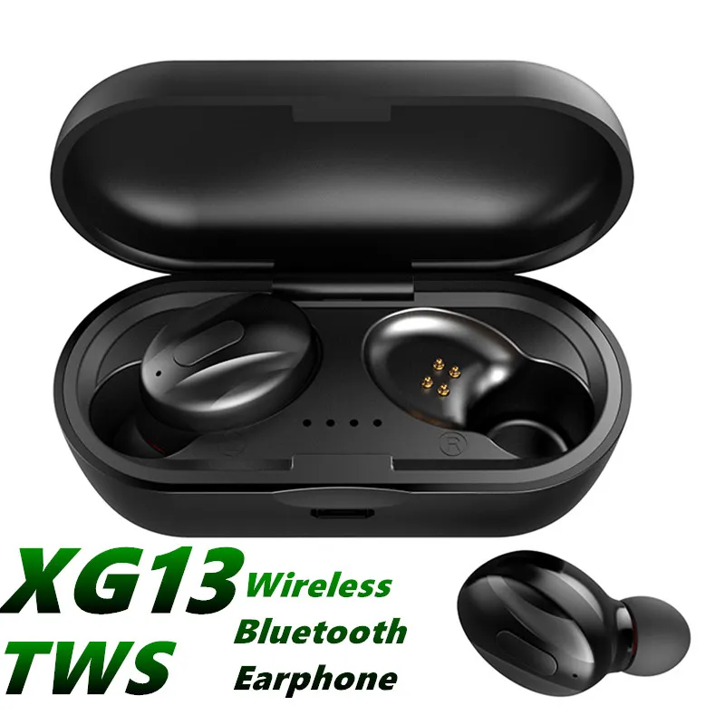 XG-13 Bluetooth 5.0 سماعة مصغرة سماعة لاسلكية XG13 الرياضة يدوي سماعات ماء سماعة ستيريو مزدوجة مع مربع شحن MQ12
