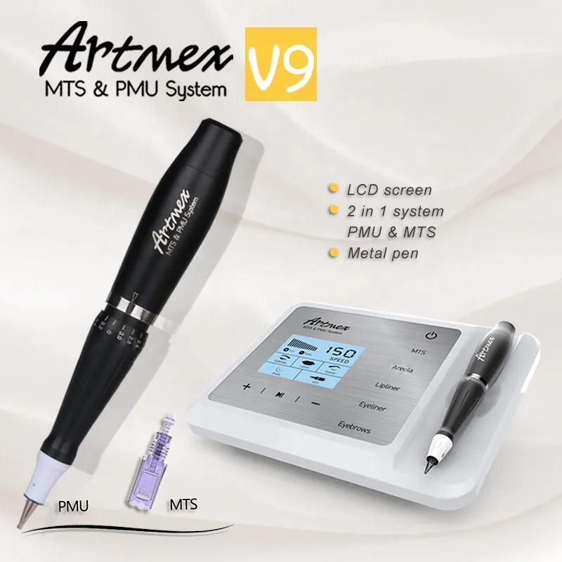 New Artmex MTS&PMU permanent makeup pen Professional Eyebrow Eyeliner Lips Artmex V9 digital Permanent Makeup Complete Tattoo Kit