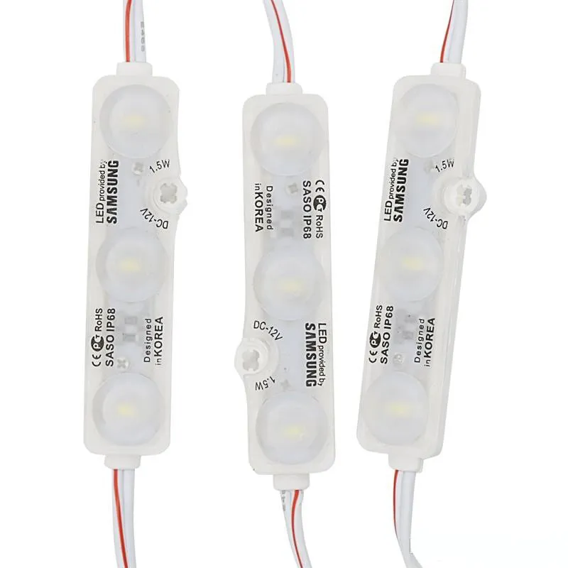 IP68 삼성 SMD 5630 LED 모듈 조명 광고 램프 1.5W 3LEDS 로그인 방수 12V 화이트 삼성 칩