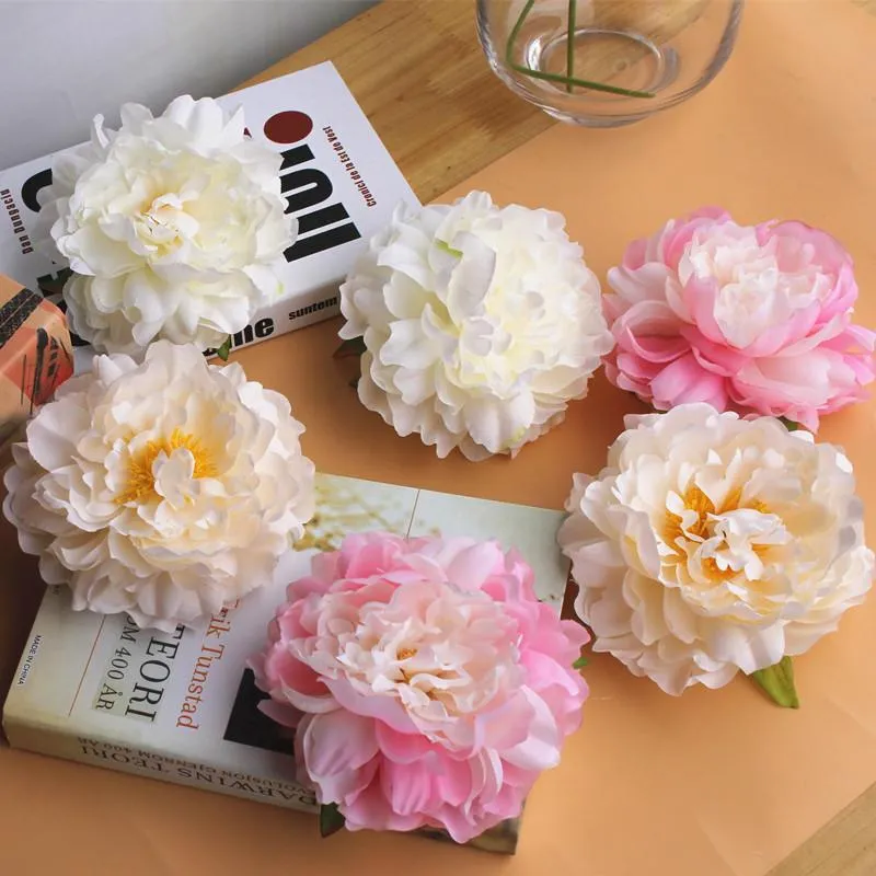 DIY 15cm Vacker Peony Konstgjorda Silk Blommor Små Bouquet Flores Hem Party Vår Bröllopsdekoration Äktenskap Fake Flower DLH378