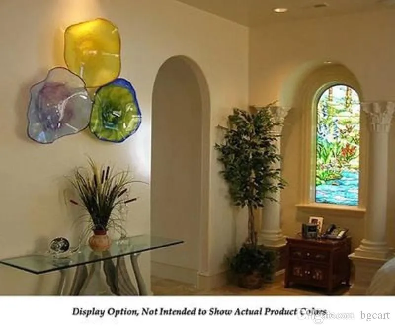 Lampadari in vetro soffiato a mano in stile meraviglioso, piatti decorativi da parete in vetro soffiato fatti a mano, lampade in vetro soffiato a mano