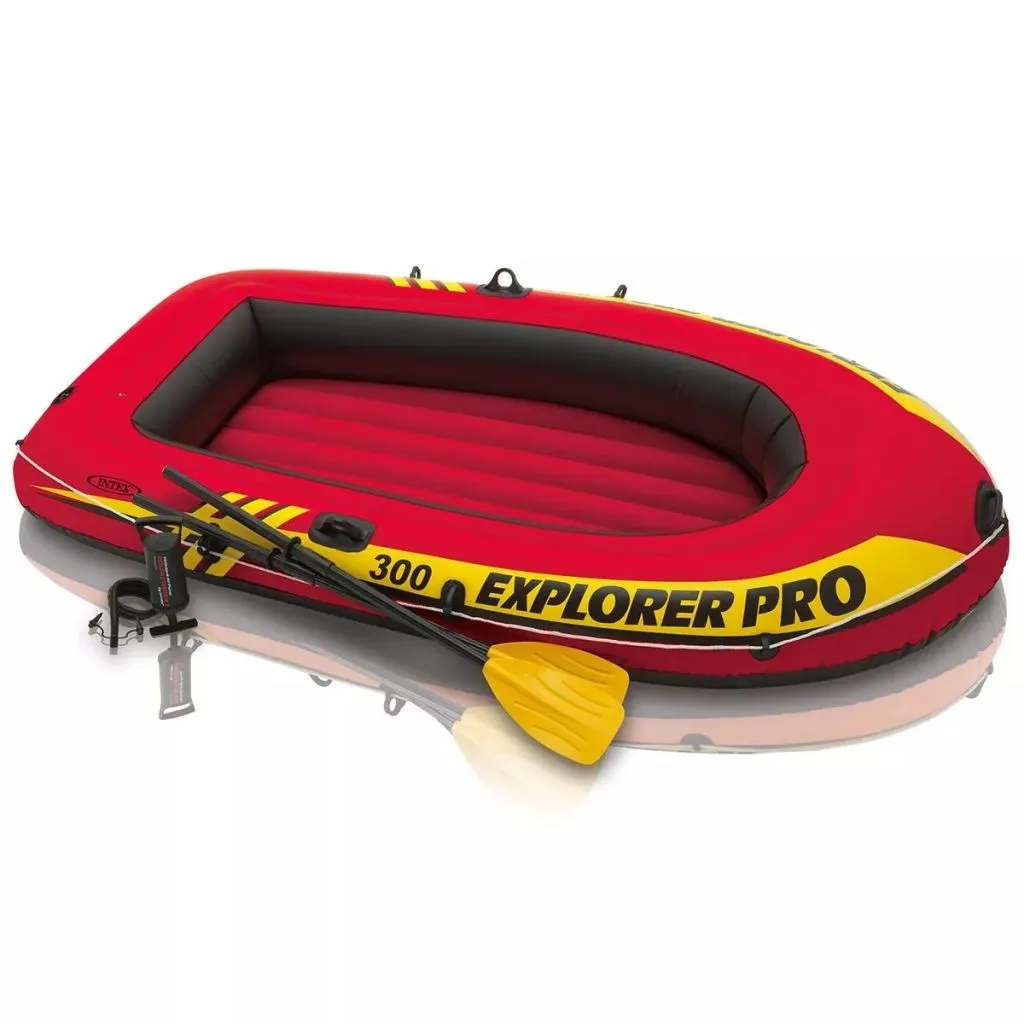Intex Explorer Pro 300 Inflatable Boat With Oars And Pump 58358NP Surfboards From